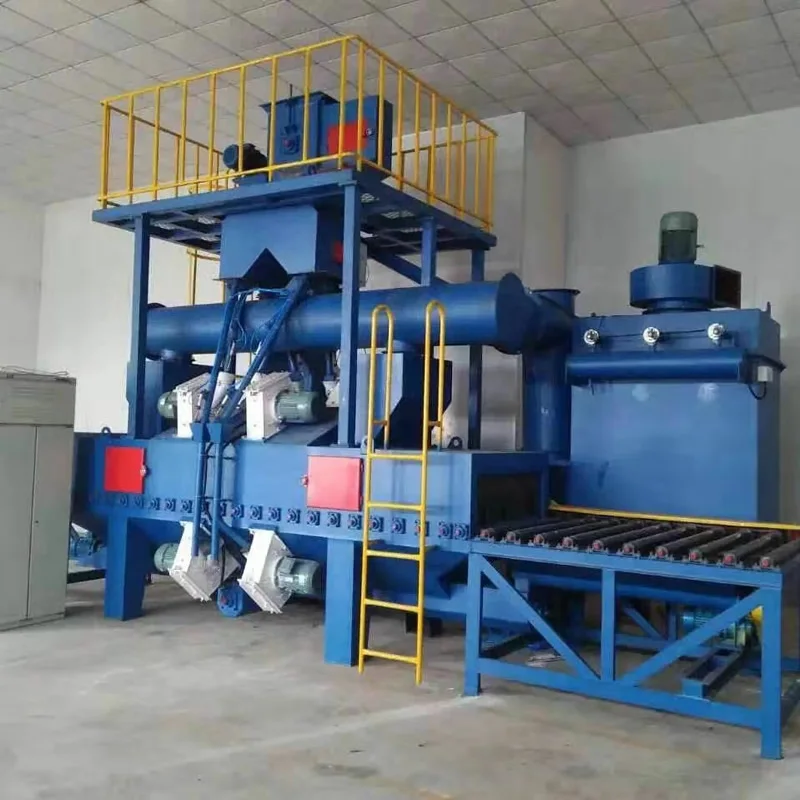 Roller type shot blasting machine Steel plate derusting and peeling blasting machine