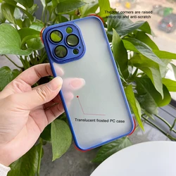 INS New Style Fashion Plating Frame Metal Keys With Lens Camera Glass Film Back Cover Phone Case For iPhone 13 12 11 Pro Max SE