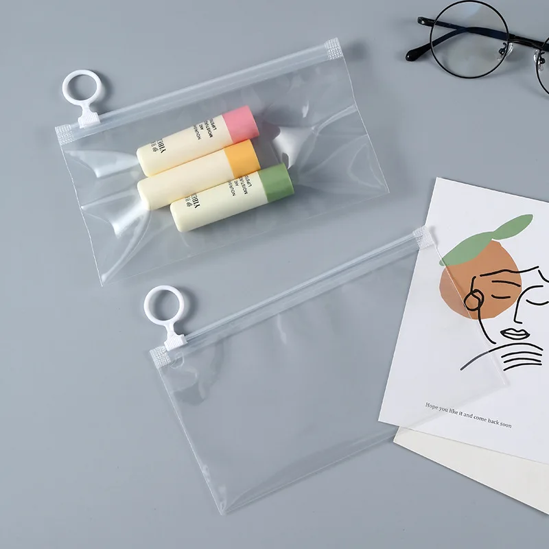 5-10PCS pen case bag-transparent plastic pp materials pen bag