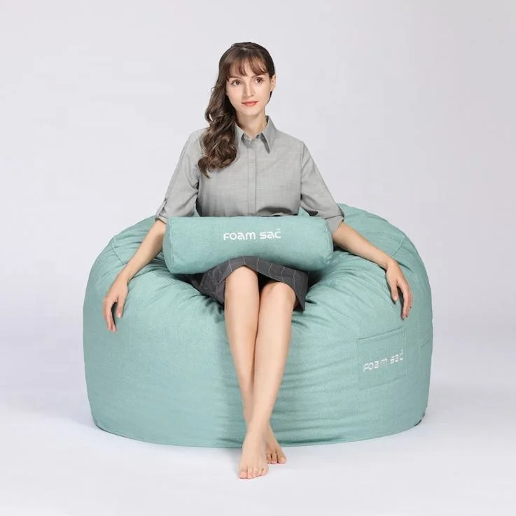 Nordic luxury modern style velvet single sofa living room sofa bean bag Plush fur curved lazy sofa set furniture stool chair