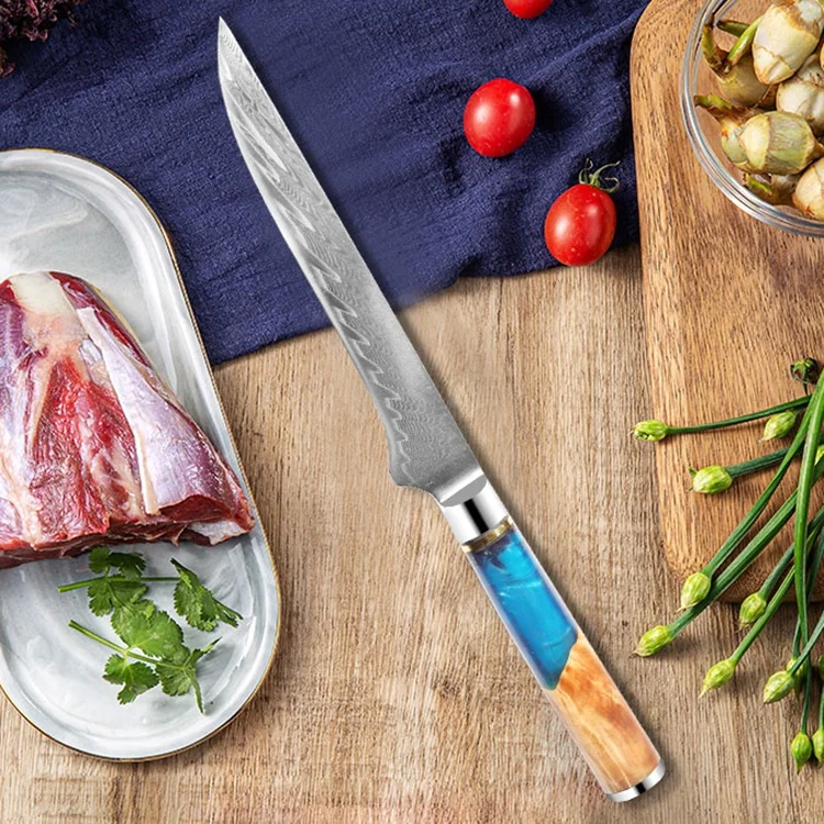 7PCS Chef Kitchen Knife Set Japan Damascus Steel Chef Utility Knives Resin Handle Best Quality Kitchen Cook Tools