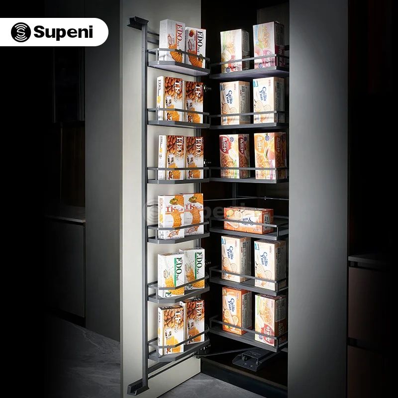 Supeni Kitchen Accessory Pull Out Wire Basket Kitchen Cabinet Base Unit Larder Cupboard Soft Close