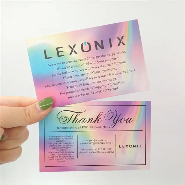 Открытки из золотой фольги с возможностью печати для заказов, открытки с благодарностью для бизнеса, спасибо за поддержку маленьких визитных карточек