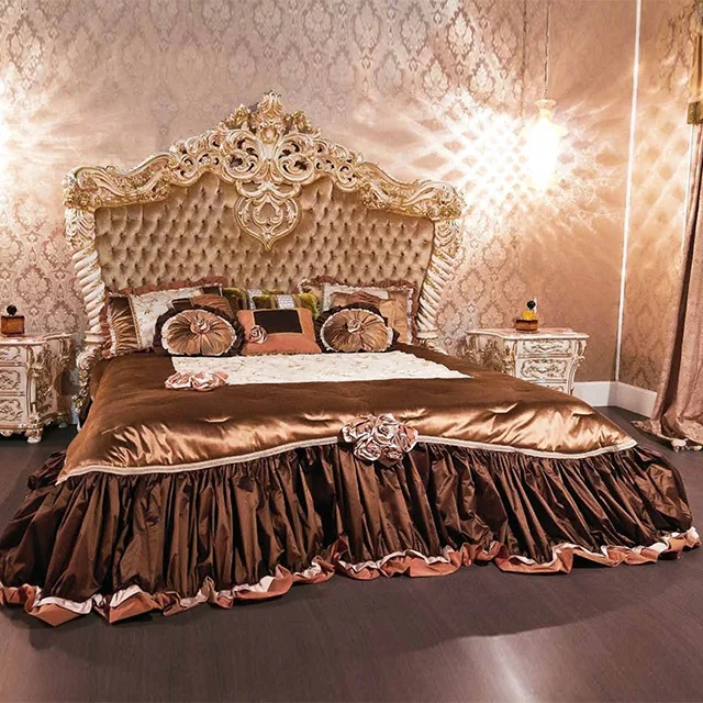 Classical Home Royal Wooden Bed Designs Folding Bed Frame Bed Furniture