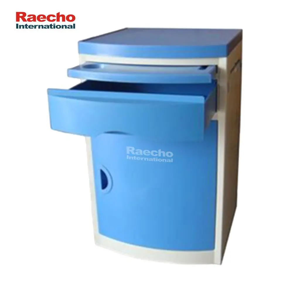 Good Quality Blue ABS Beside Table Storage Cabinet Hospital Furniture