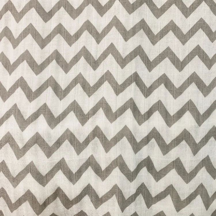 Hot Soft Breathful Organic Muslin Square Bamboo Fabric  30% Cotton 70% Bamboo Fabric By Meter For Newborn Baby