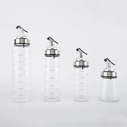 300ml  high quality Glass Sauce Dispenser 500ml borosilicate glass oil pot bottle with Pourer Tall Vinegar Dispenser