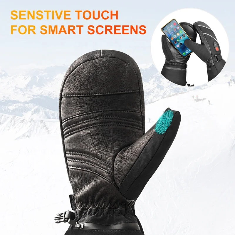 Savior Outdoor Activities Rechargeable Heated Skiing Gloves Waterproof Winter Warming Gloves for Snowboarding