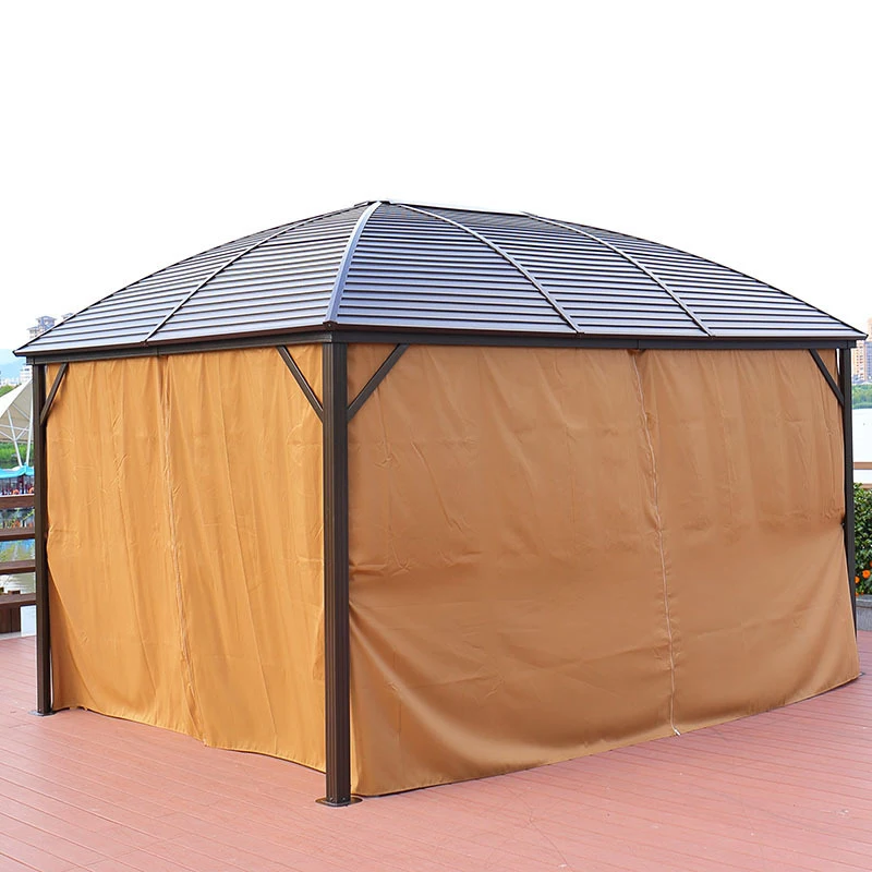 
Outdoor Leisure Patio Garden Iron Gazebo Pavilion with Mosquito Net 