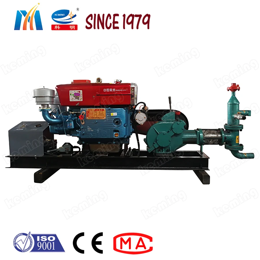 KBW Electric single cylinder pumps Piston Mud Pump for slurry grouting and drilling with gauge