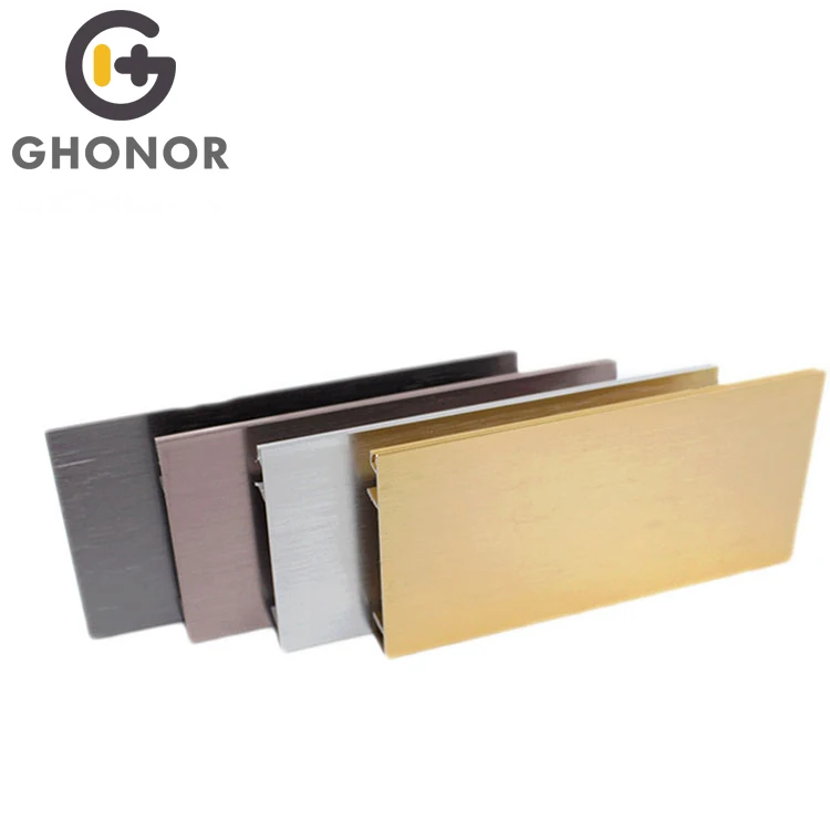 Home Apartment Hotel Floor Accessories Colorful Golden Aluminum Baseboard