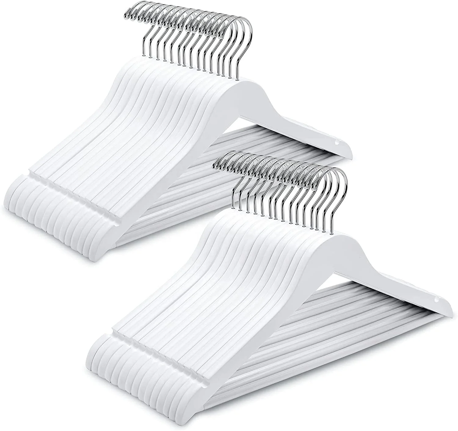 Manufacturer wholesale white wooden suit hanger clothing hangers for coat