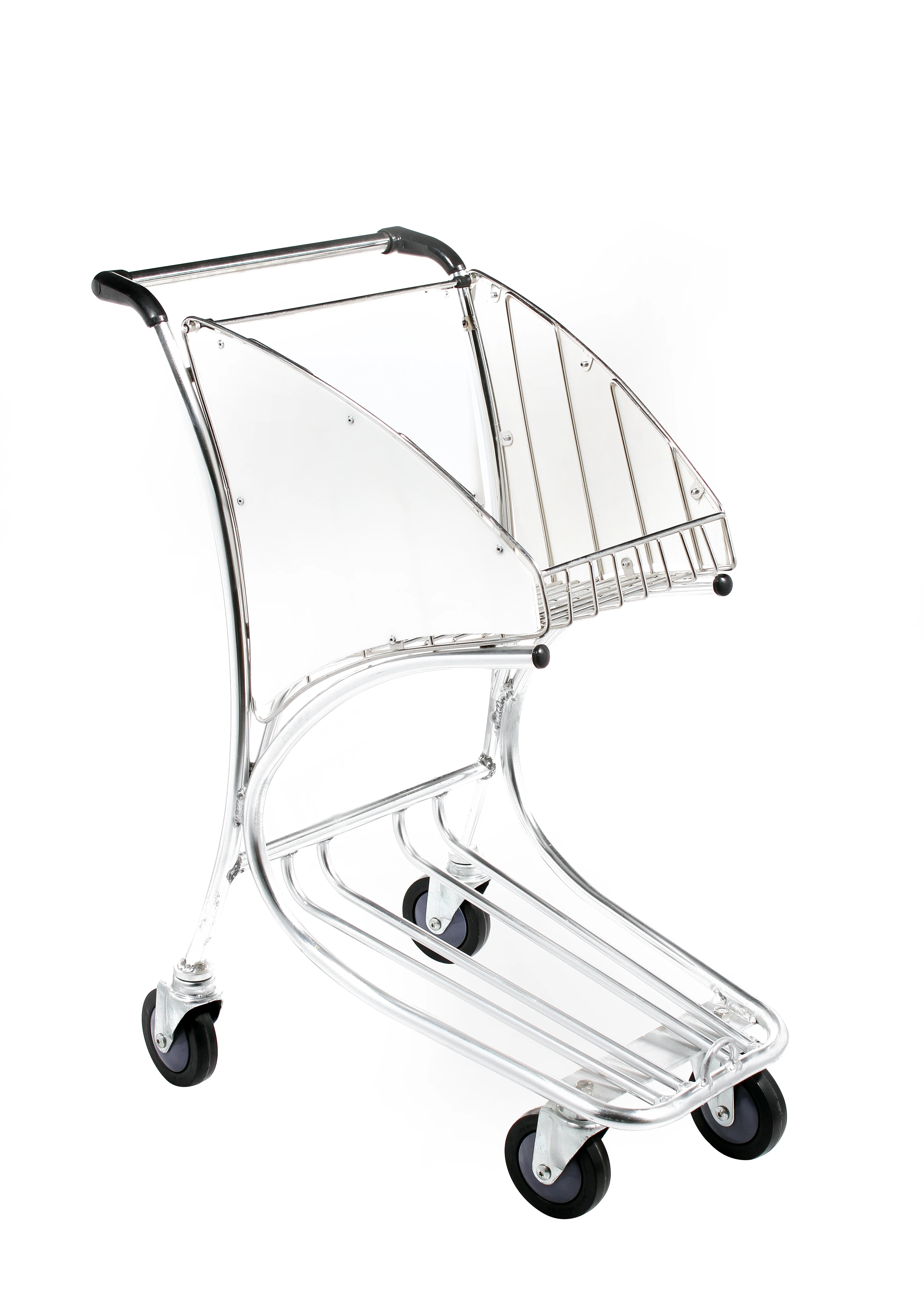 Duty Free Stainless Steel 4 Wheels Airport Shopping Trolley