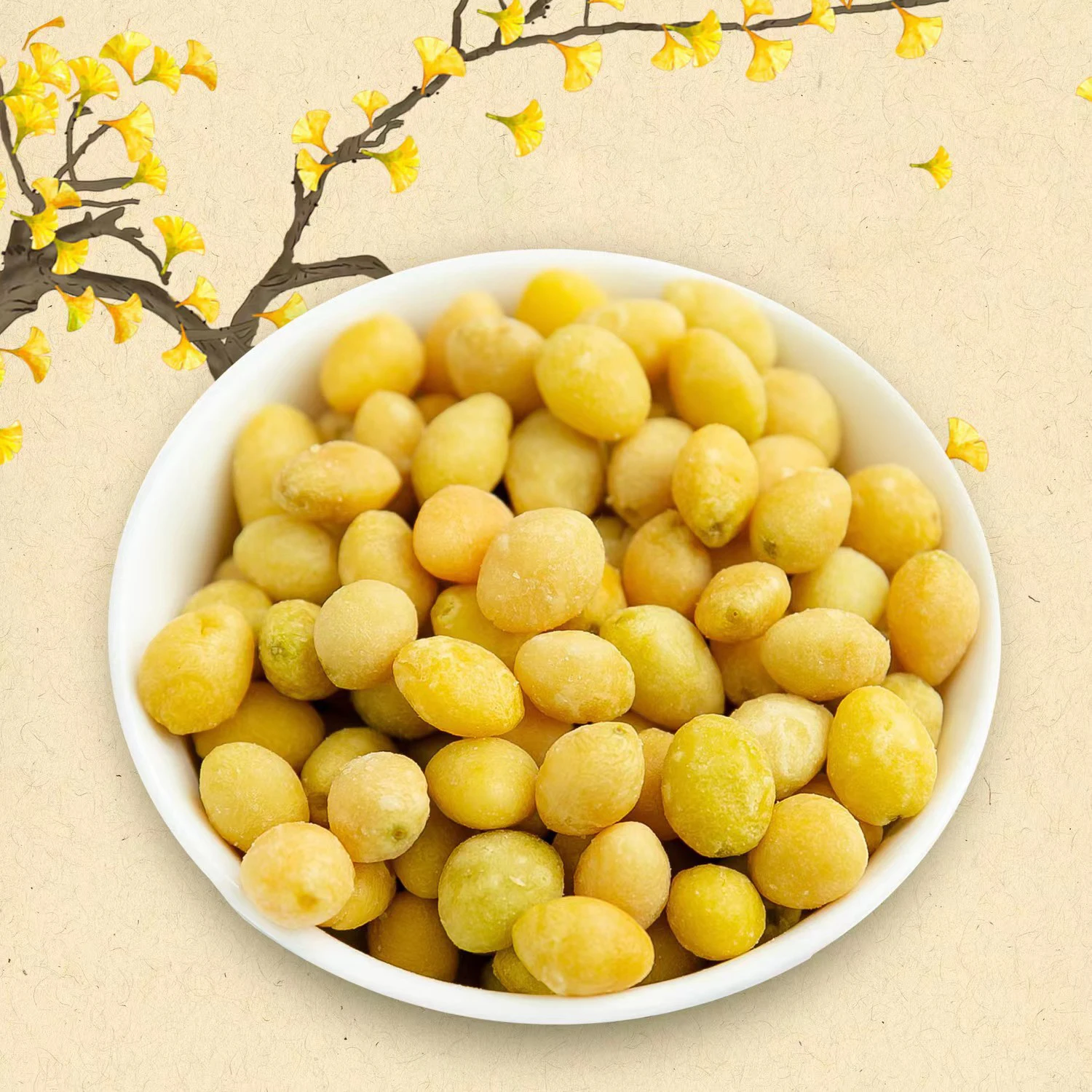 Ginkhole Factory Direct Additive-Free Crispy Fried Ginkgo Nut Kernel Snacks Original Flavor Ready-to-Eat Salty Taste Bulk