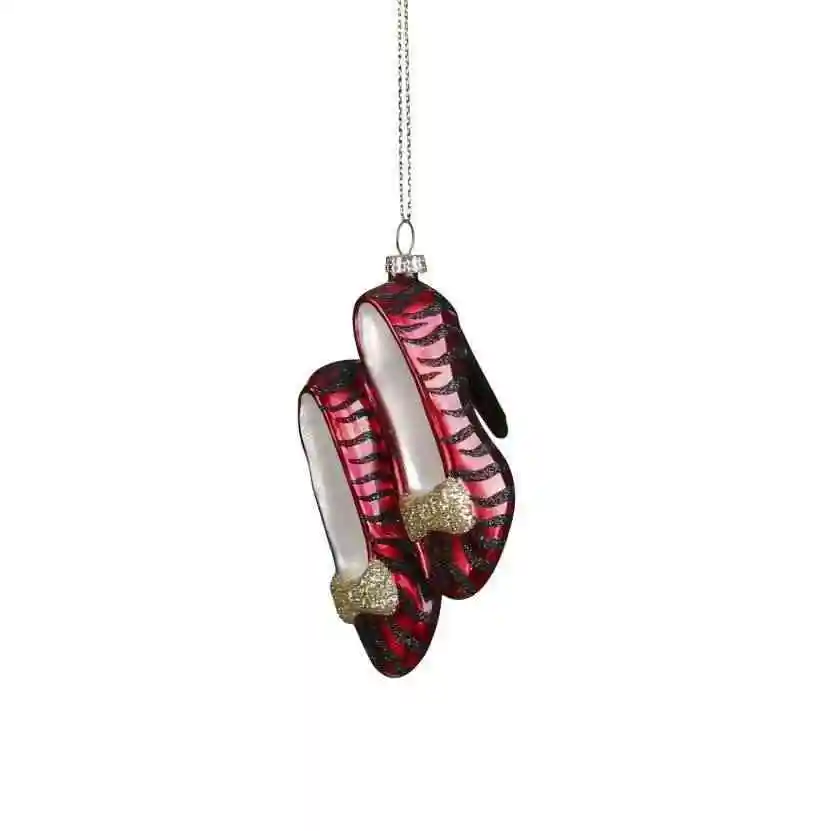 Hot sell brown glass socks crafts hanging for christmas decoration