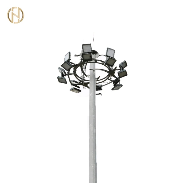30M 35M Outdoor High Mast Lighting Towers With Lamp Lighting Pole