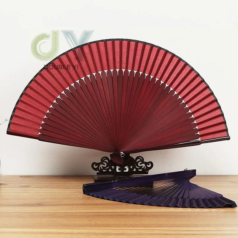 Custom Chinese Folding Hand Fan Decorative Handheld Silk Fan for Wholesale