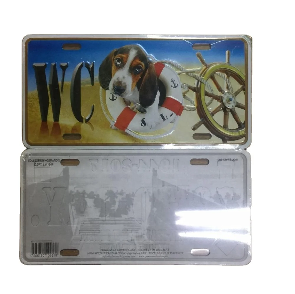 custom curved with embossed round metal aluminum / tin  sign