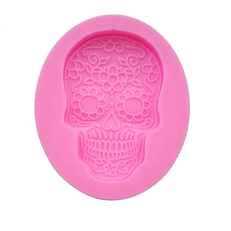 Высокое качество Хэллоуин ужасное изображение формы Fondant Mold/украшения торта силикона