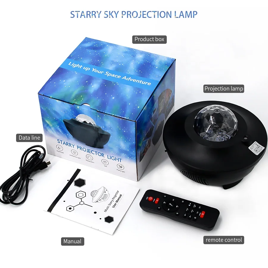 Music Starry Galaxy Projector Baby Star Night Light Starry Night Light Projector with Remote Control