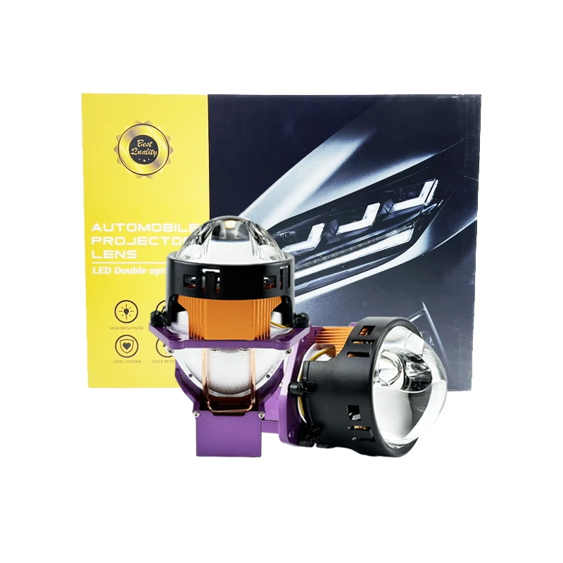White Double Laser Headlight Projector Bi Lens Brightness 5 Inch Csp Hilux X5 X3 Amarok Vento