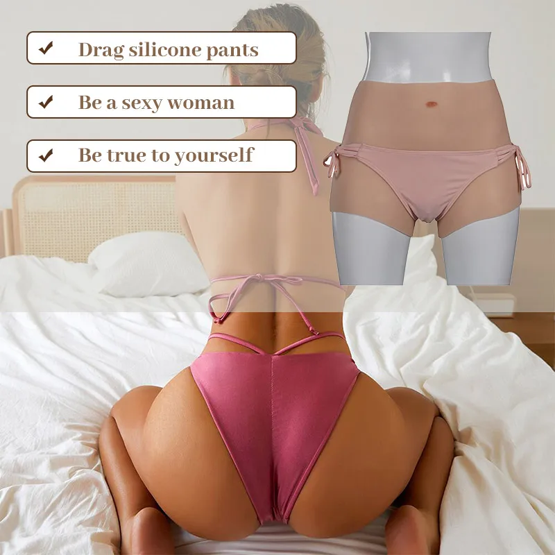 Eta Crossdresser big hips and booty butt lifter pants drag queen Silicone butt thickening silicone fake vagina panties