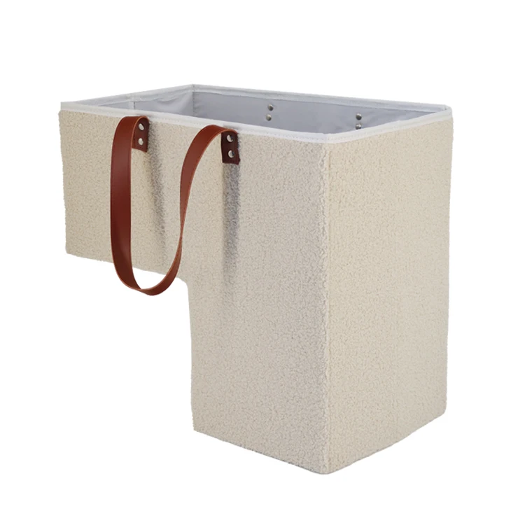 Low MOQ Teddy velvet stair storage basket clothing toy storage box stair storage organizer