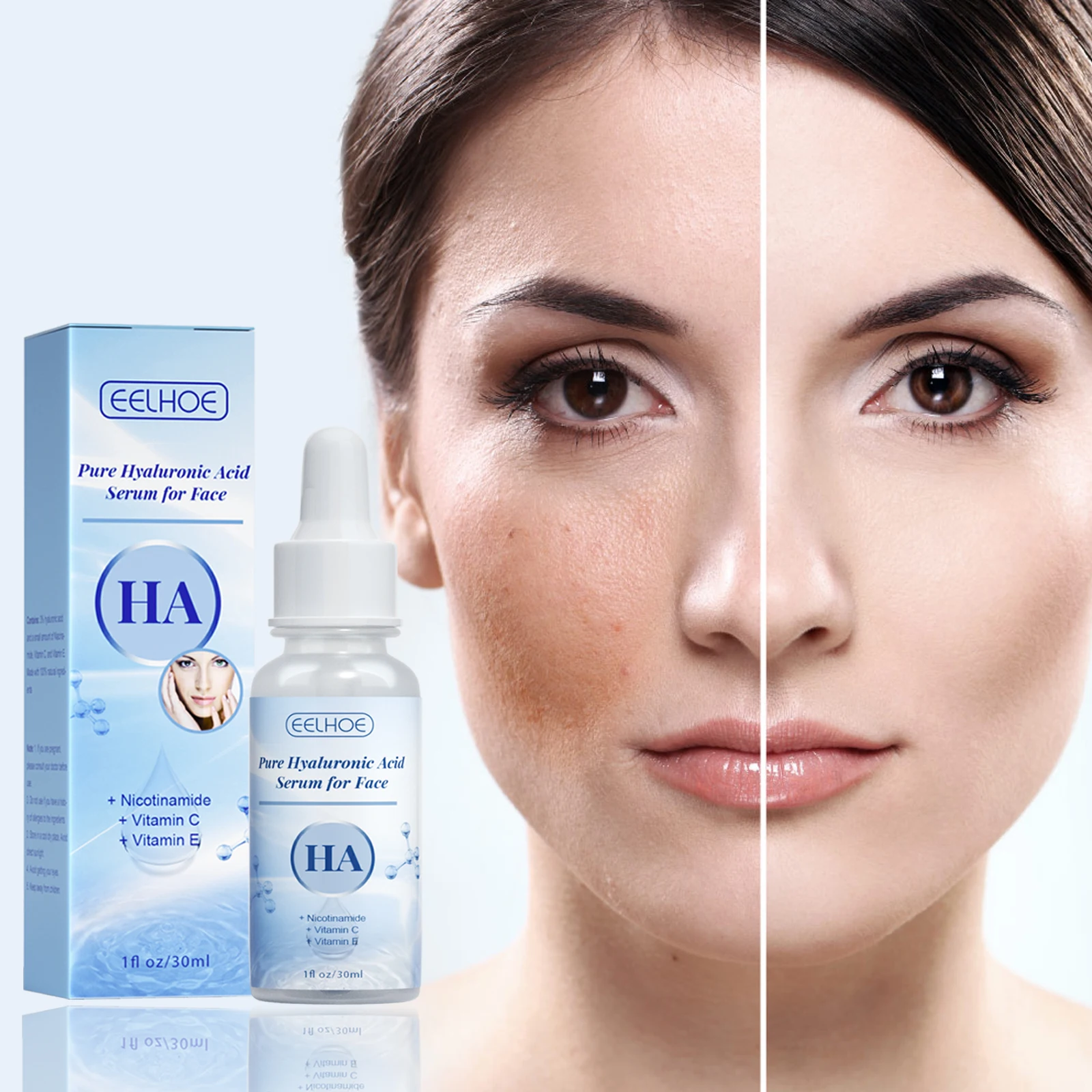 Private Label Skin Care Serum Hyaluronic Acid OEM Organic Anti Aging Brightening Wrinkle Face Serum