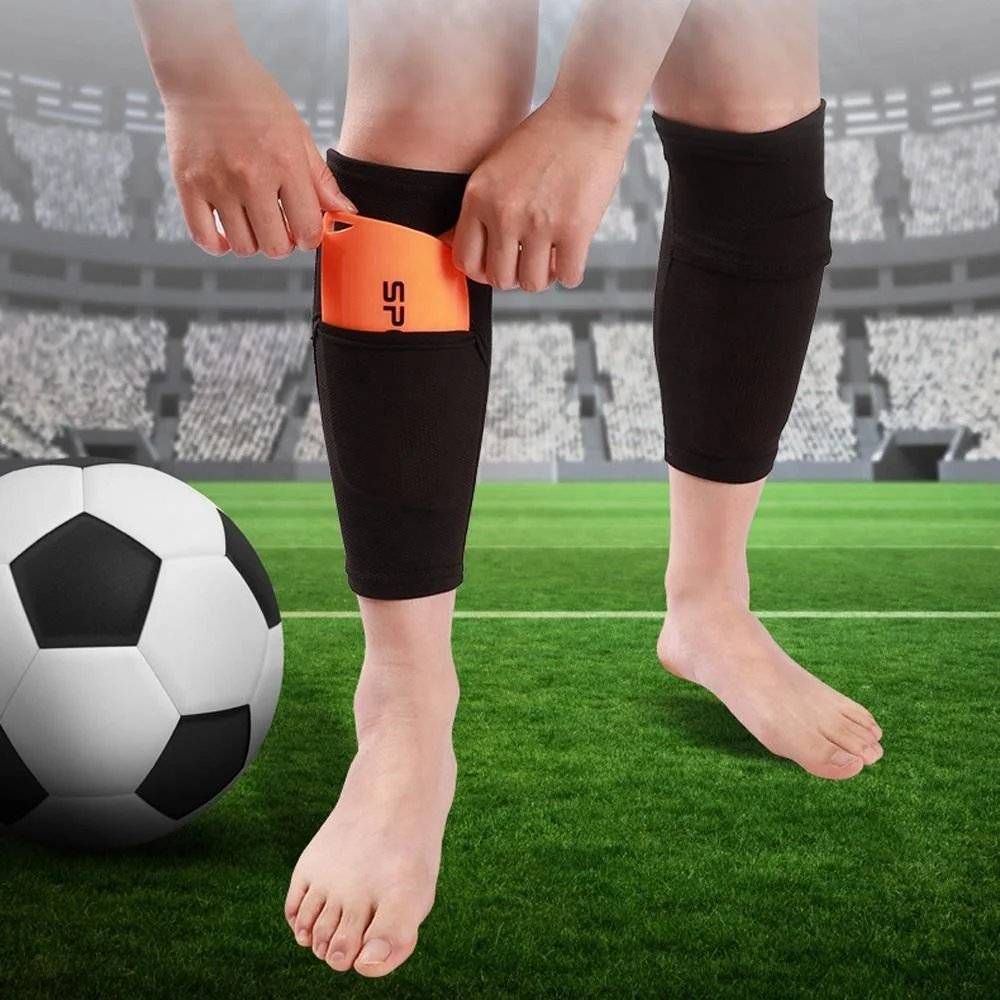 Football Shin Guard with Pocket Compression Calf Sleeve Sports Socks Soccer Leg Support Protector for Adult Teen Children