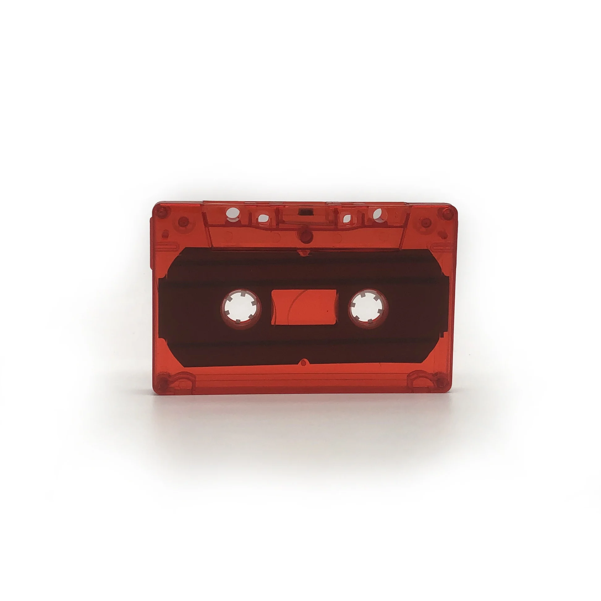 Transparent Red Blank Audio Color OEM Wholesale Customized Packaging Case Cassette Tape