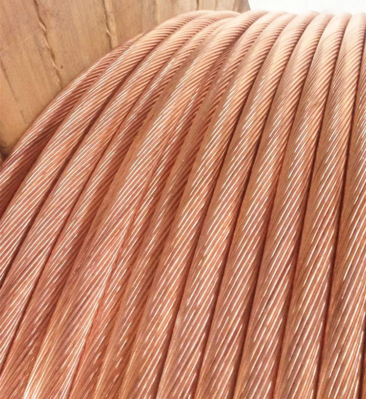 High Tension Electrical 99.97% Pure Copper Stranded Cable Wire for Grounding system