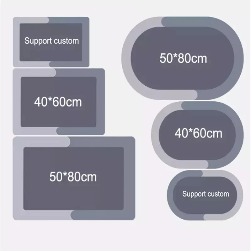 Bathroom Water Absorbent Rug Set Rubber Door Mats Diatom Mud Floor Mat