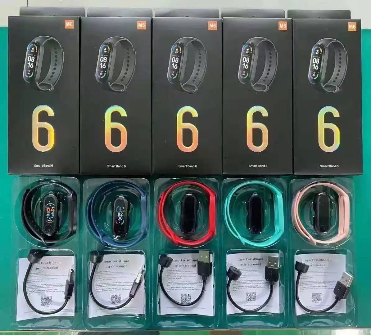 Новое поступление, смарт-браслет M6, фитнес-трекер, браслет с монитором сердечного ритма, часы 2021, водонепроницаемые Смарт-часы M4 M5 M6