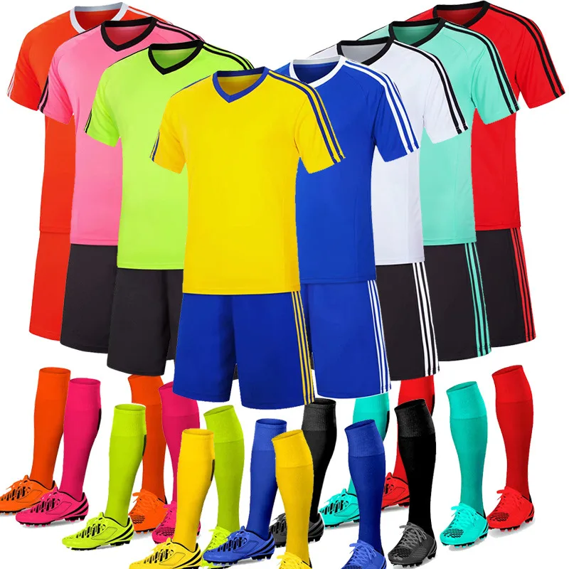 Customized Blank Printing Design Uniform Training Men Soccer Kit Jersey 2023