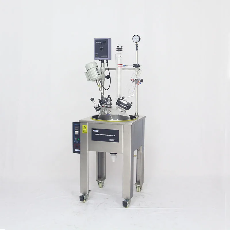 
FH5006 50L Chemical laboratory single layer glass reactor Low Price 