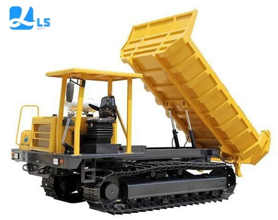 Mini Crawler Dumper Trucks Rubber Track 1 Tons Crawler Transporter Dumper