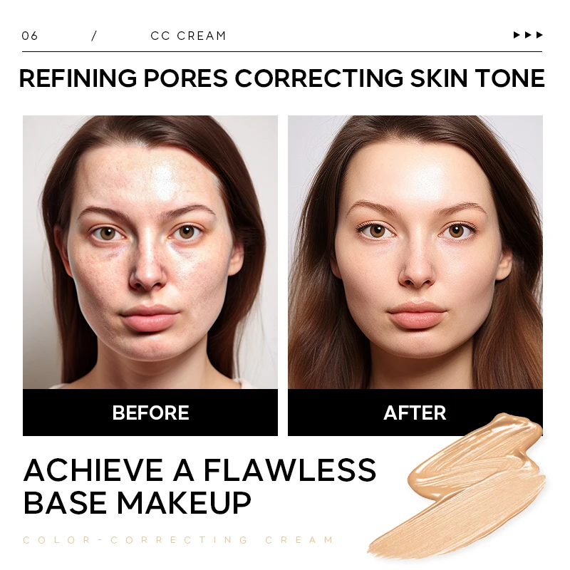 Adult Female Natural Mineral Makeup Cream CC Cream Beauty Products Centella Asiatica Concealer Liquid Foundation Main Pearl Face