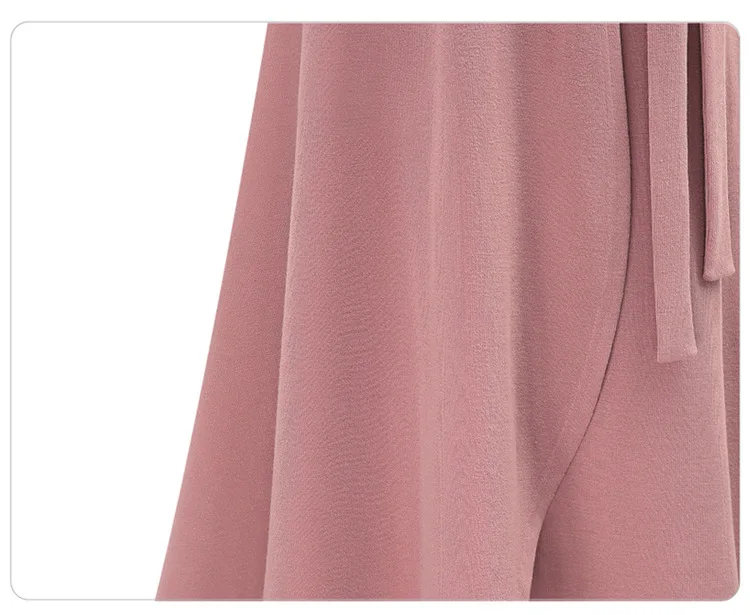 High Waisted Mid Length Slim Suit Professional Cotton Wrap Skirt with Irregular Lace-Up Drape and Buttocks Enhancing Feature