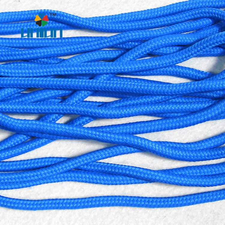 Wholesale colored double braided 6mm polyester rope for paper bag