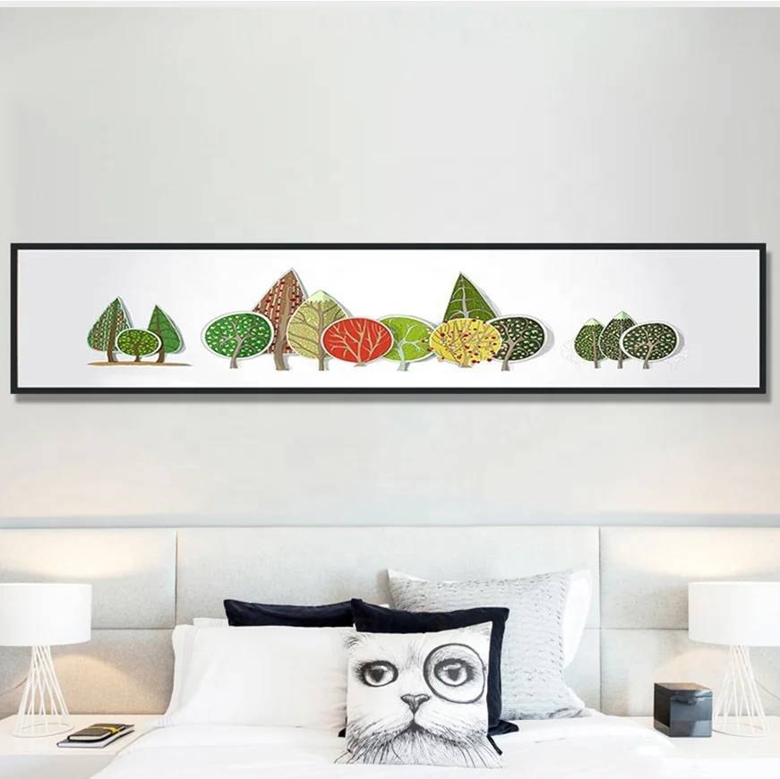 Cartoon plant bedroom canvas painting wall paintings canvas art home canvas painting for living room