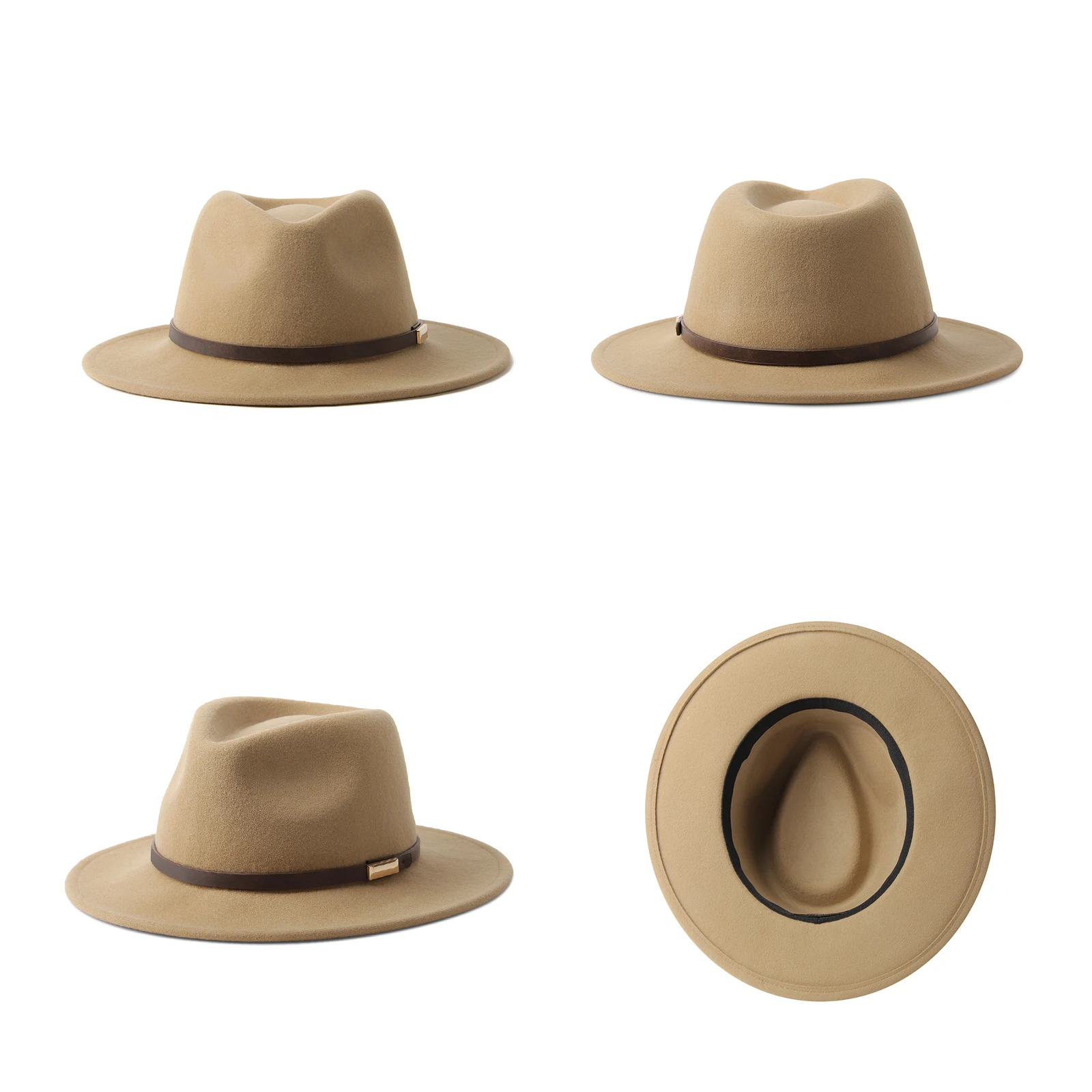 Высококачественная фетровая шляпа унисекс из 100% шерсти для женщин и мужчин, шляпа Панама с шерстяными полями, шляпа Федора, оптовая продажа