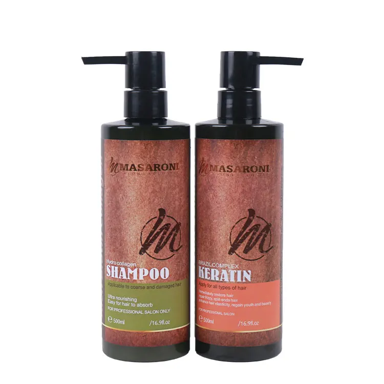 wholesale masaroni brazilian keratin rebonding products collagen repair shampoo