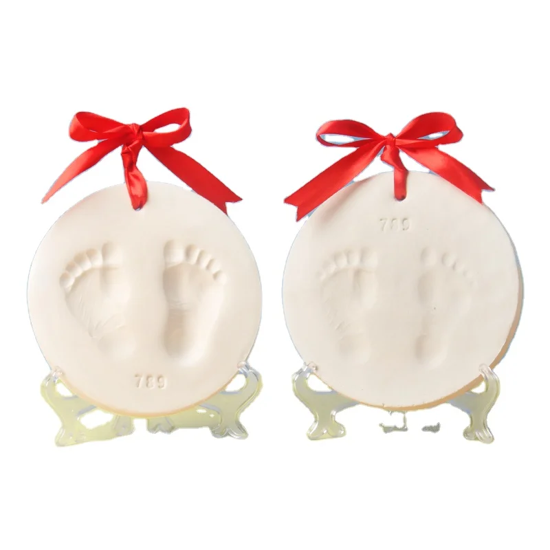 
newborn baby souvenir clay baby footprint and handprint clay 