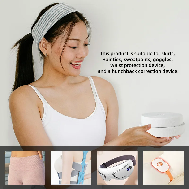 Factory Direct Sales sewing Elasticity Elastic Band Strap Webbing Knitted Custom 1 inch elastic Tape For clothing