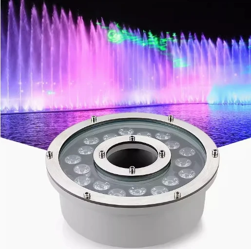ip68 waterproof 9w adjustable outside dry underwater led fountain nozzle lights for small fountain