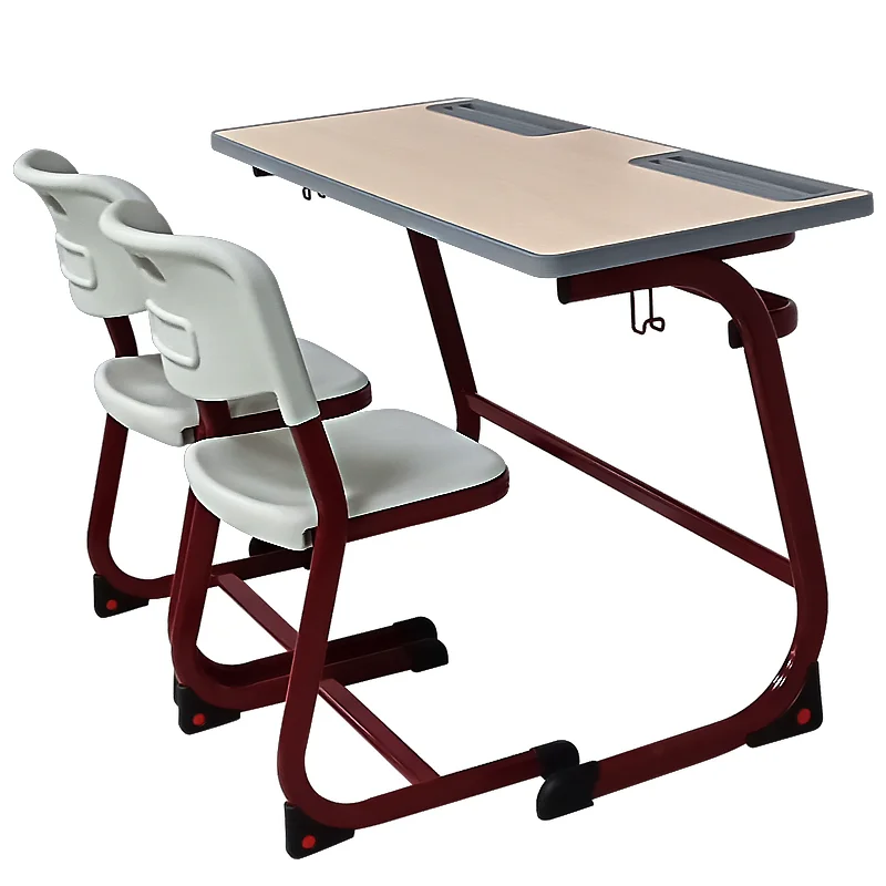 Good Quality Two Seater Child Study Table and Chair Set for High School