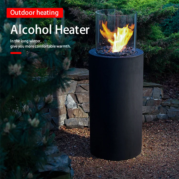 Открытый спиртовой камин AOMETER для помещений этанол настоящий огонь Ландшафтный нагреватель настоящий огонь камин