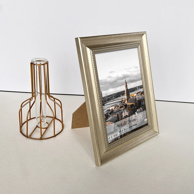 Custom Family PS Plastic Tabletop Display Picture Photo Frame With Easel