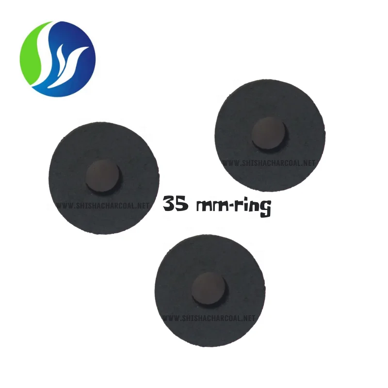 Magic coal quick light 35mm charcoal with hole for hookah application