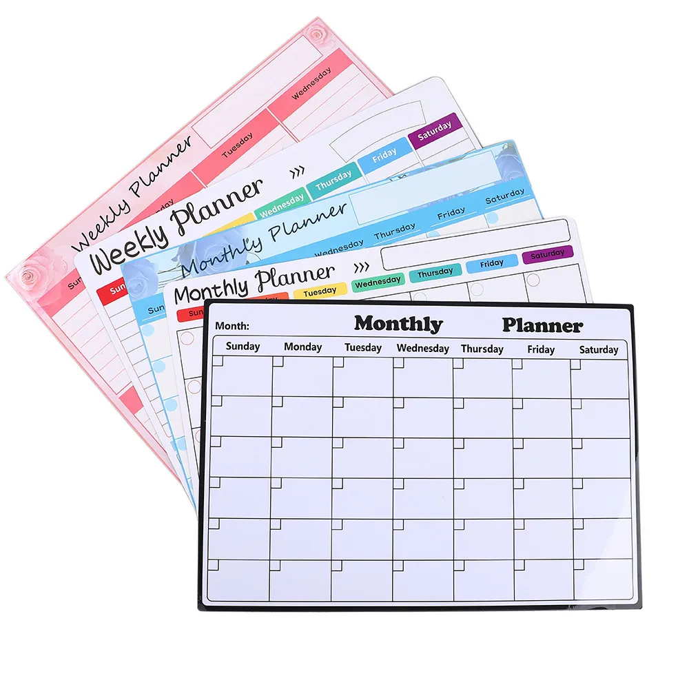 Custom fridge magnet board calendar notepad Dry erase magnetic note pad writable fridge magnet notepad
